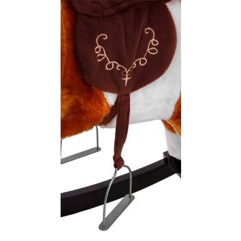 Kowboj konik na biegunach dla dzieci Jasny brąz + Interaktywne funkcje